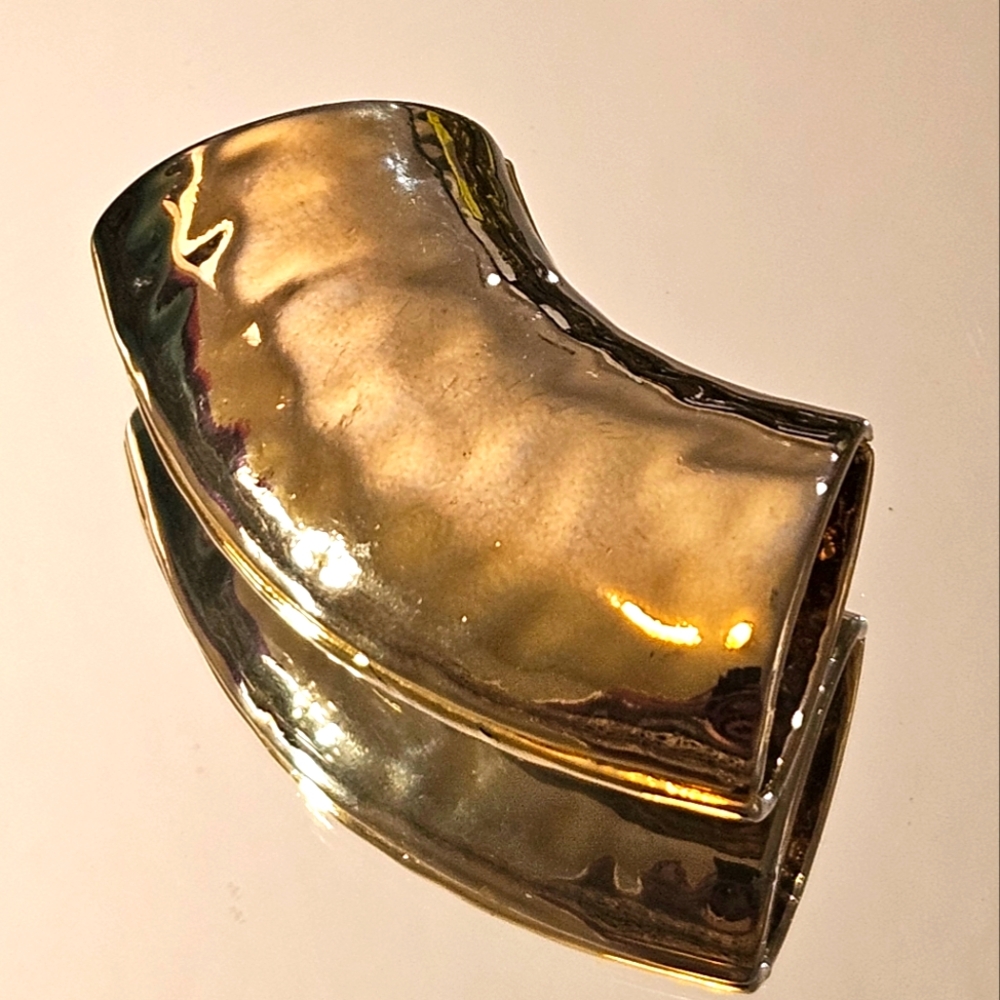Vintage Gold-Tone Scarf Slide - Picture 3 of 4